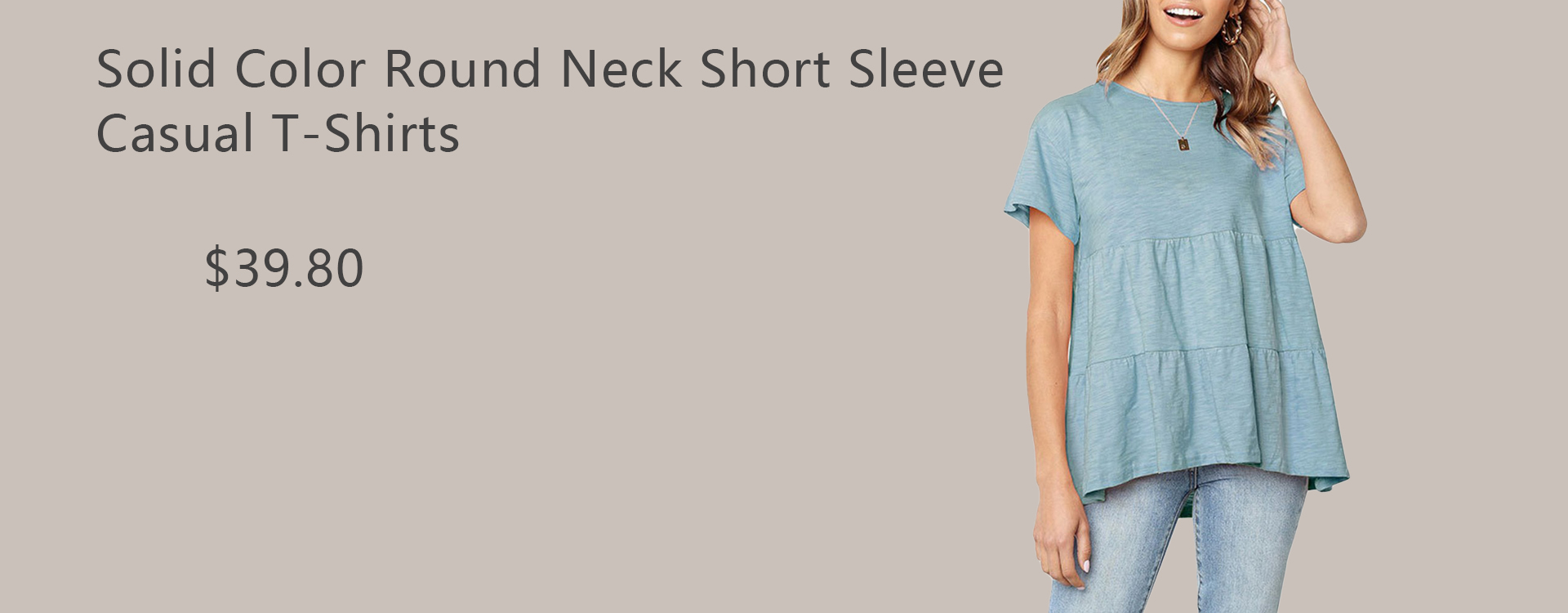 Solid Color Round Neck Short Sleeve Casual T-Shirts
